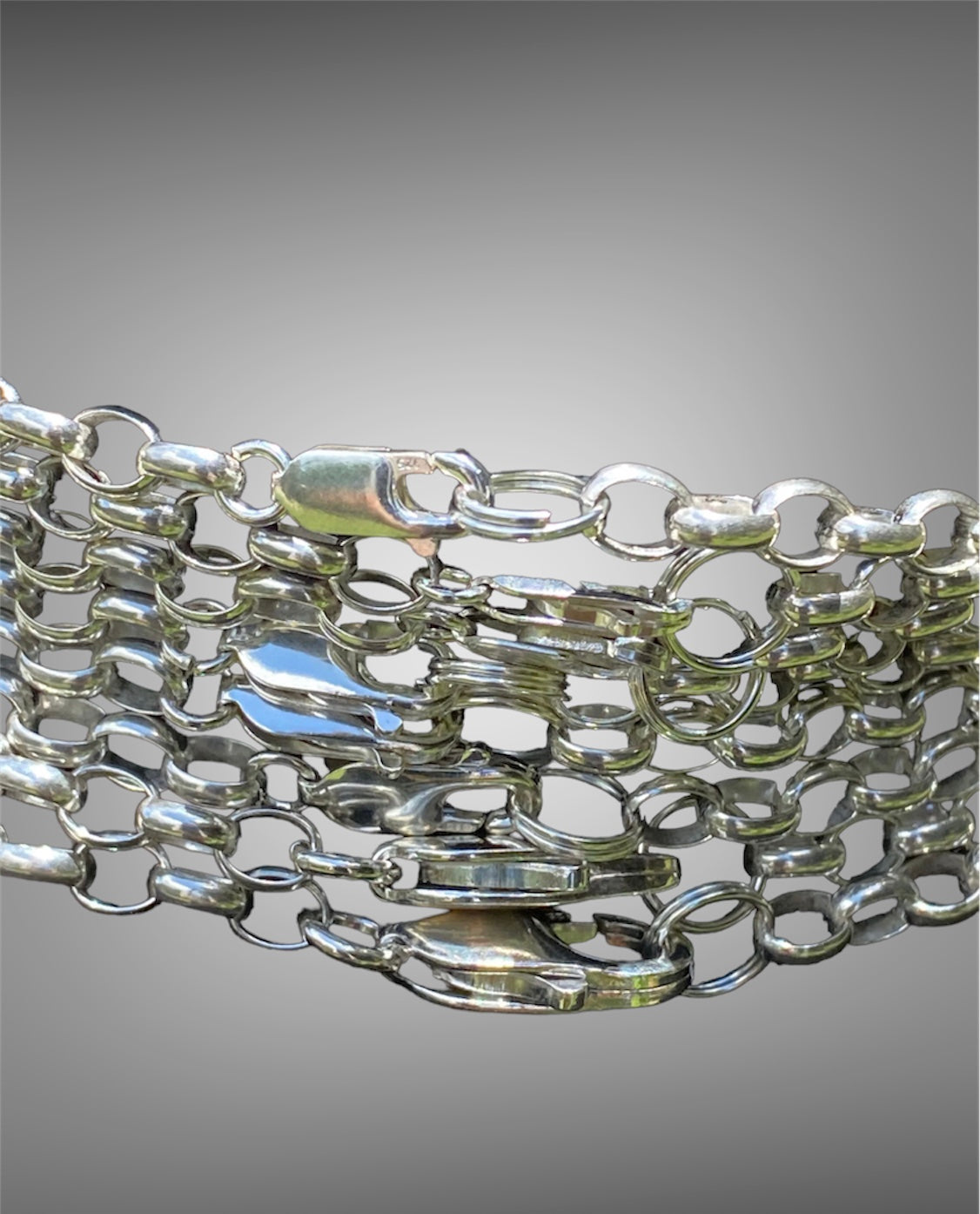 Solid Sterling Silver Unisex Belcher Link Chain