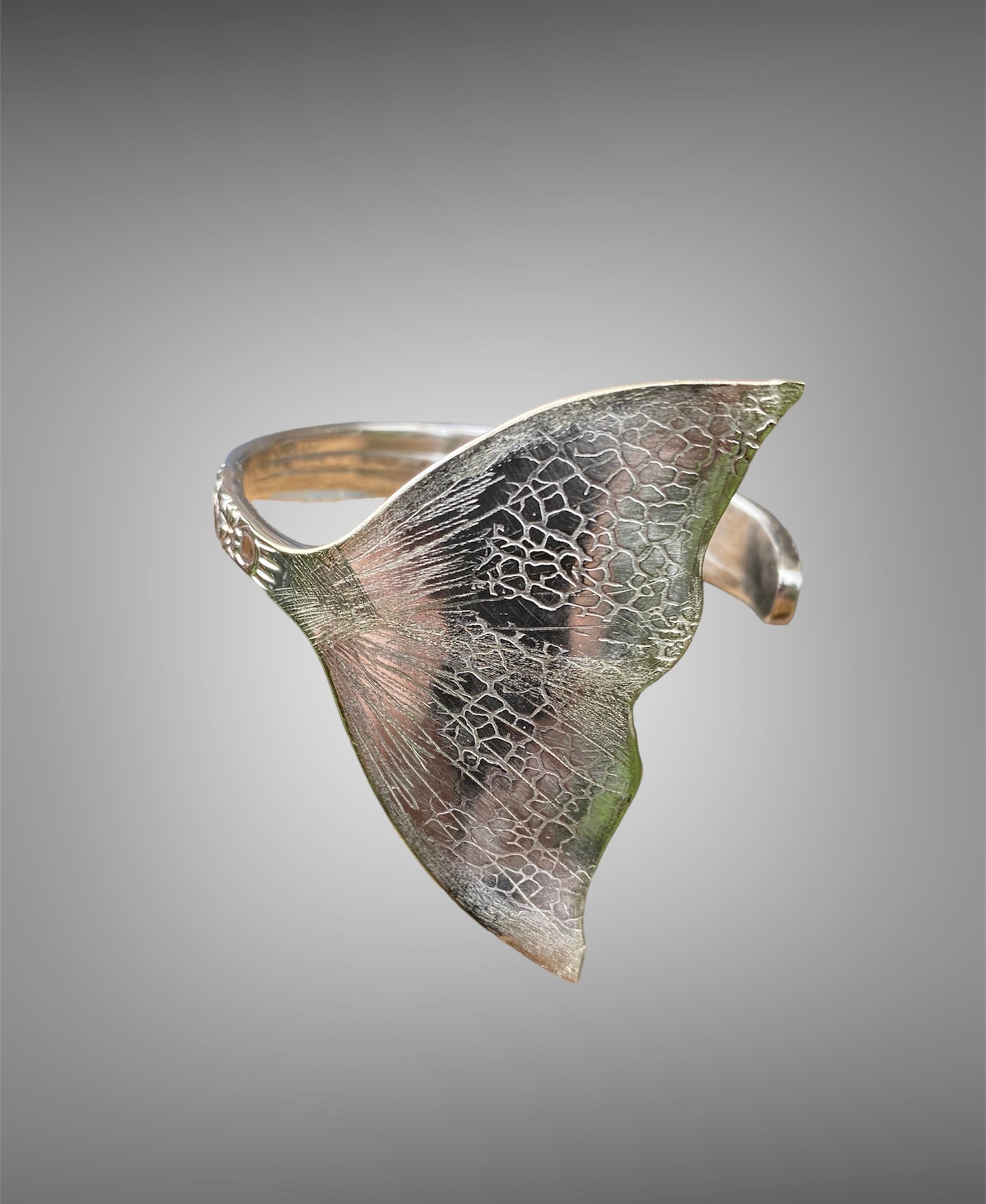Vintage Soup Spoon Whale Tail Cuff sold