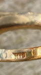 Vintage 14K Gold Baroque  Pearl & Diamond Ring