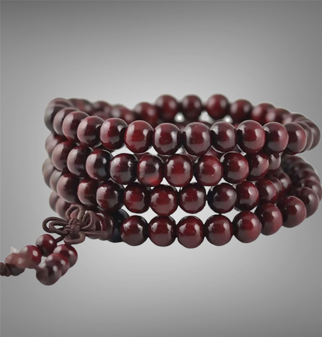 Wooden Meditation Bead Mala Bracelet or Necklace