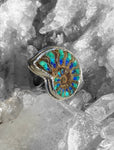 Ammonite Inlay Ring