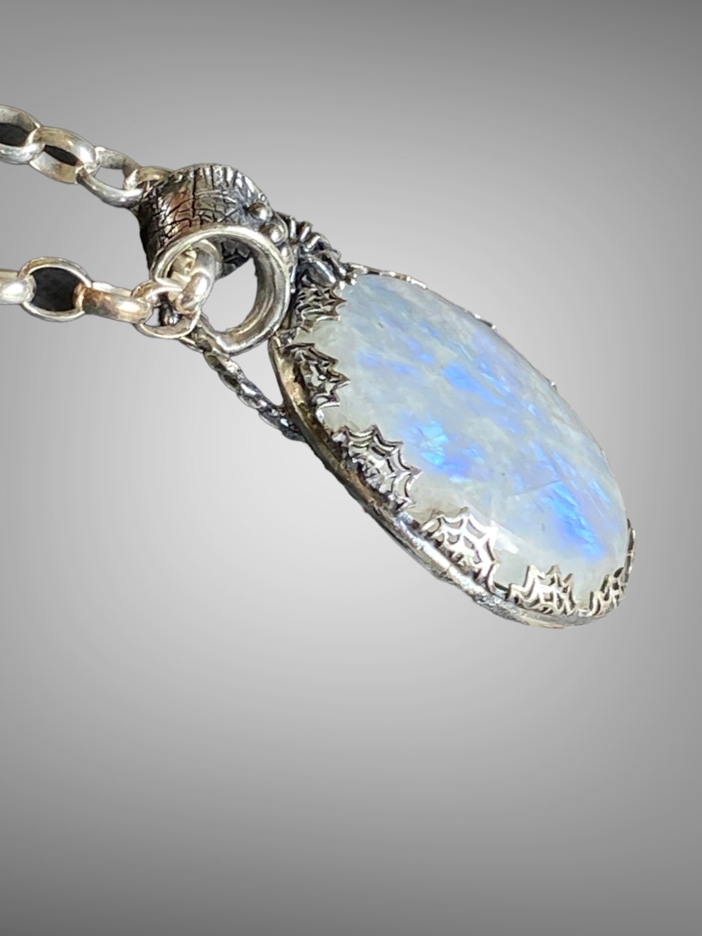 Moonstone Spider Pendant