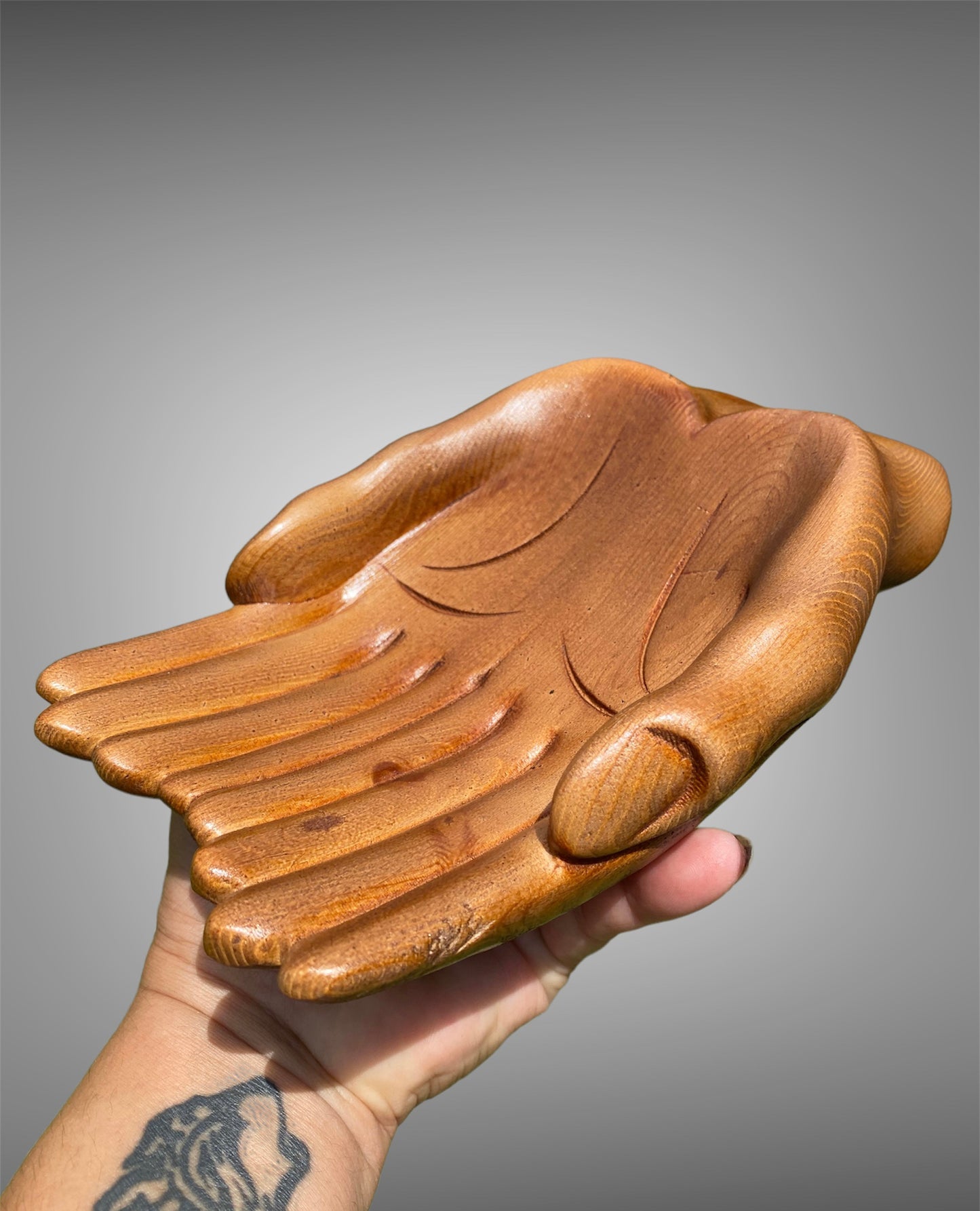 Wooden Double Hand Bowl