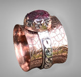 Ruby Copper & Silver Spinner Ring