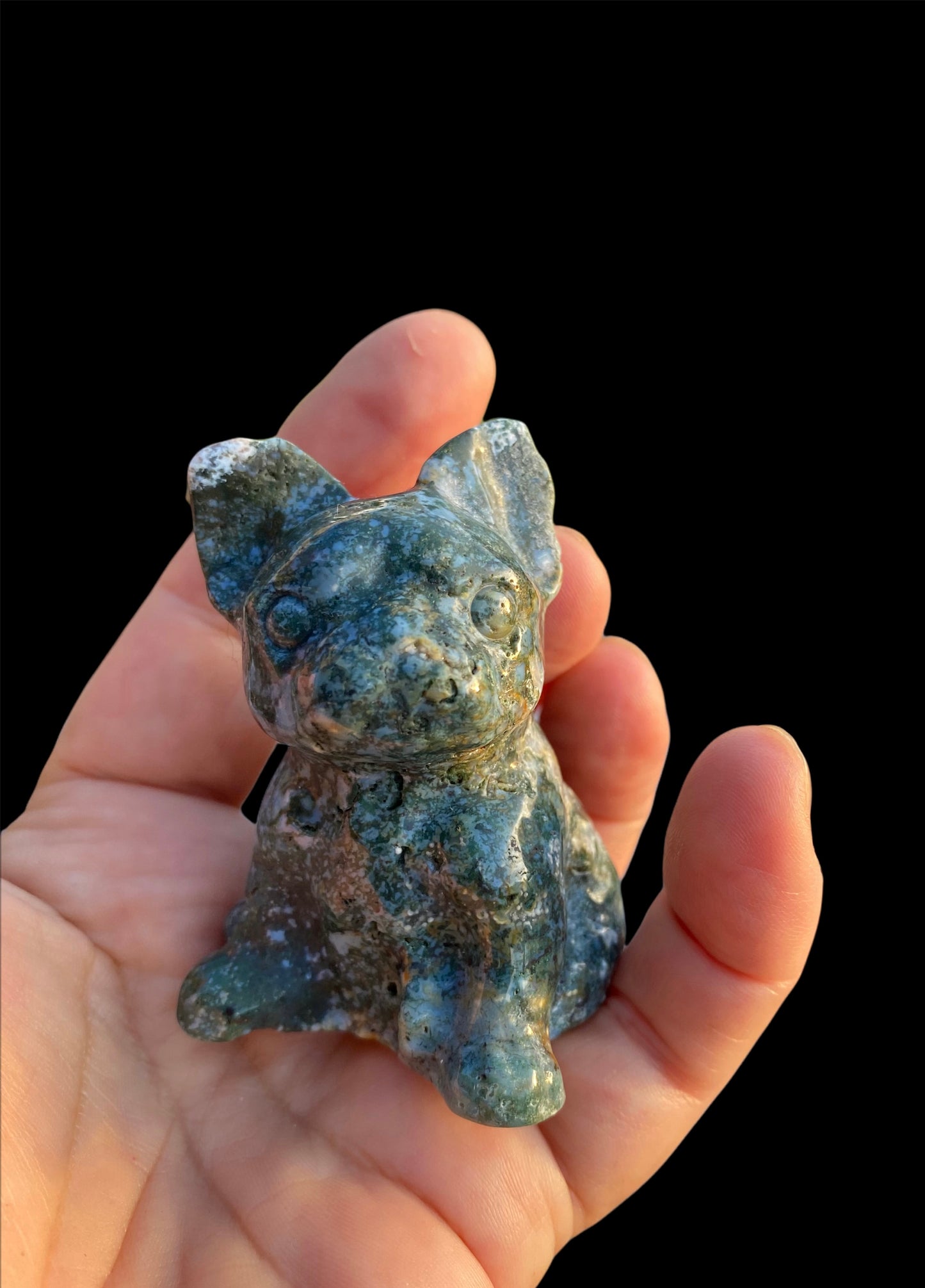 French Bulldog Crystal Carvings - Figurines