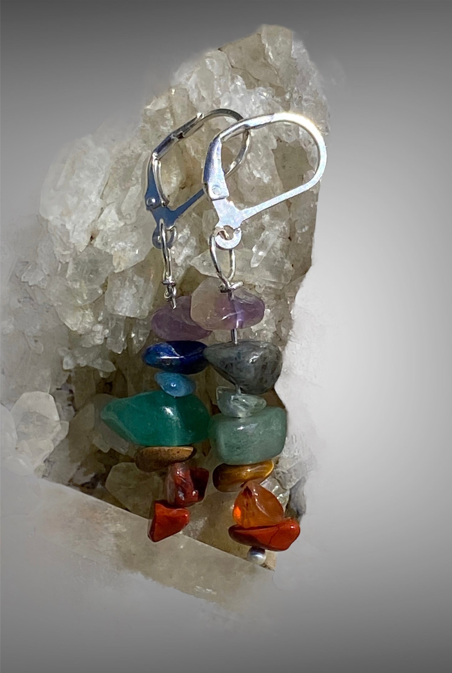 Handmade Chakra Gemstone Earrings