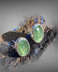 Mint Green Kyanite Stud Earrings