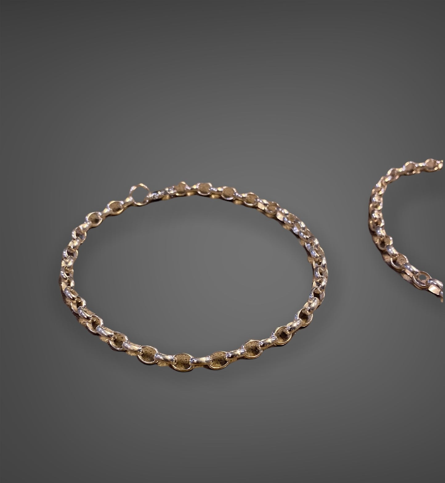 Sterling Silver Belcher Link Anklets