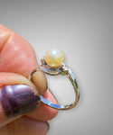 Vintage c1950’s 9ct White Gold Pearl Ring