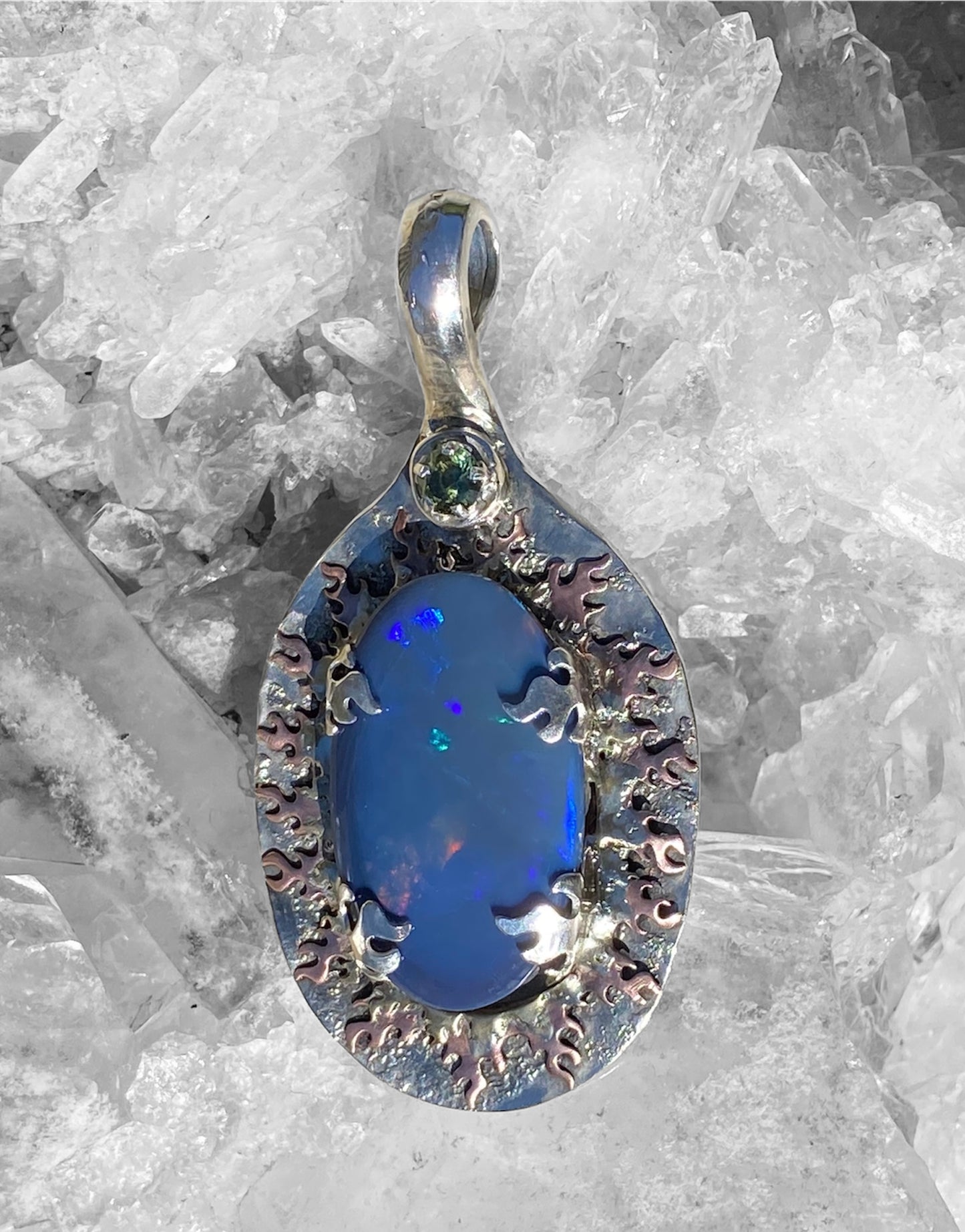 Commission Roy - Handmade Lightning Ridge Opal Pendant sold