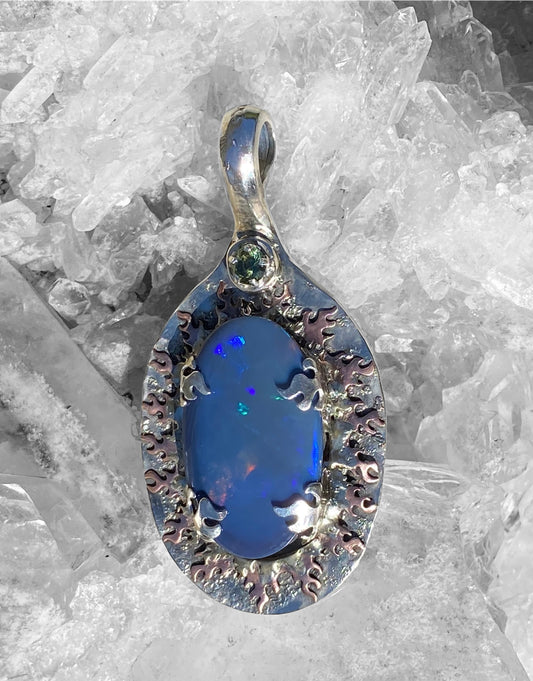 Commission Roy - Handmade Lightning Ridge Opal Pendant sold