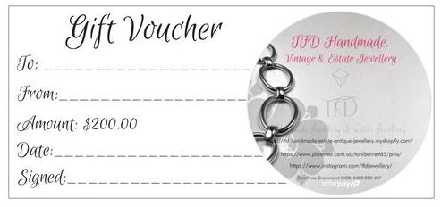 TFD Jewellery and Crystals Gift Voucher