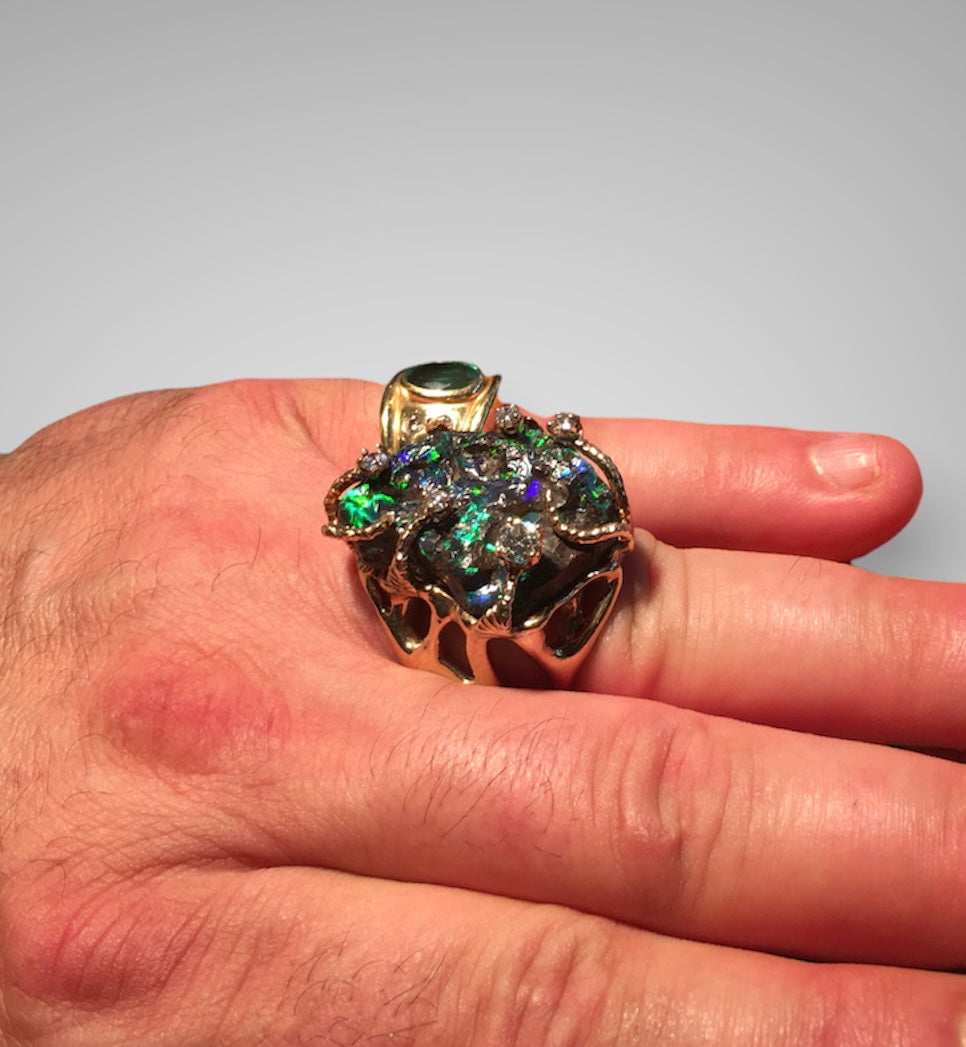 Liberace Opal and Diamond Ring sold