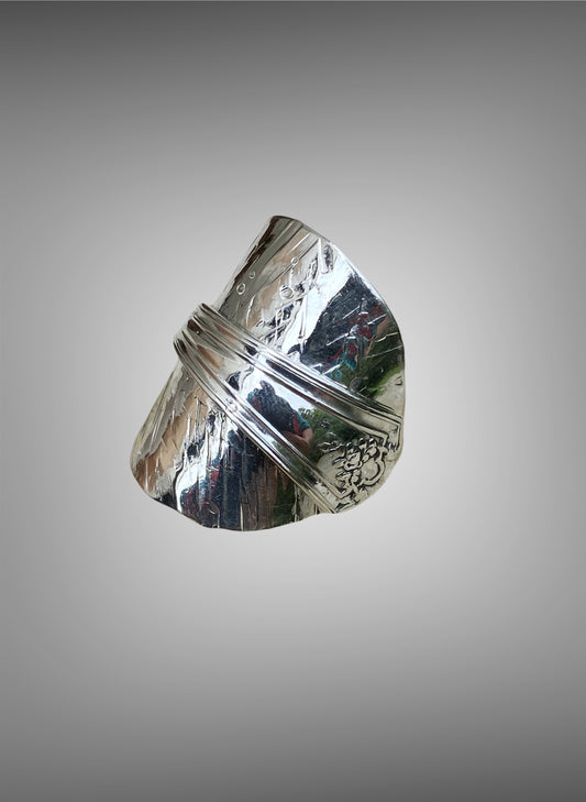 Vintage 1916 Birmingham Silver Spoon Ring sold