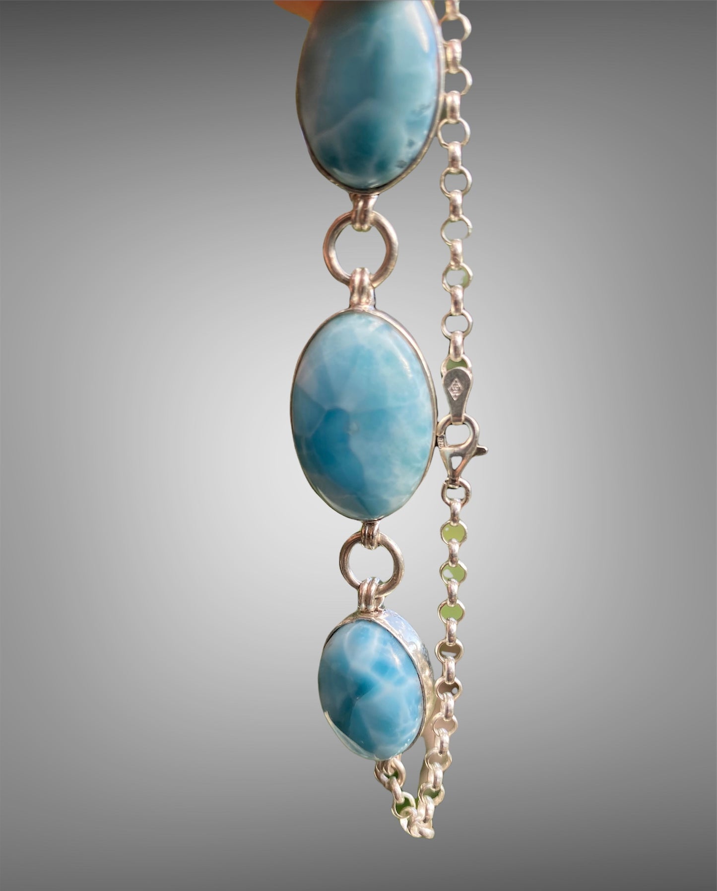 Ocean Blue Larimar & Sterling Bracelet sold