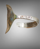Vintage Soup Spoon Whale Tail Cuff