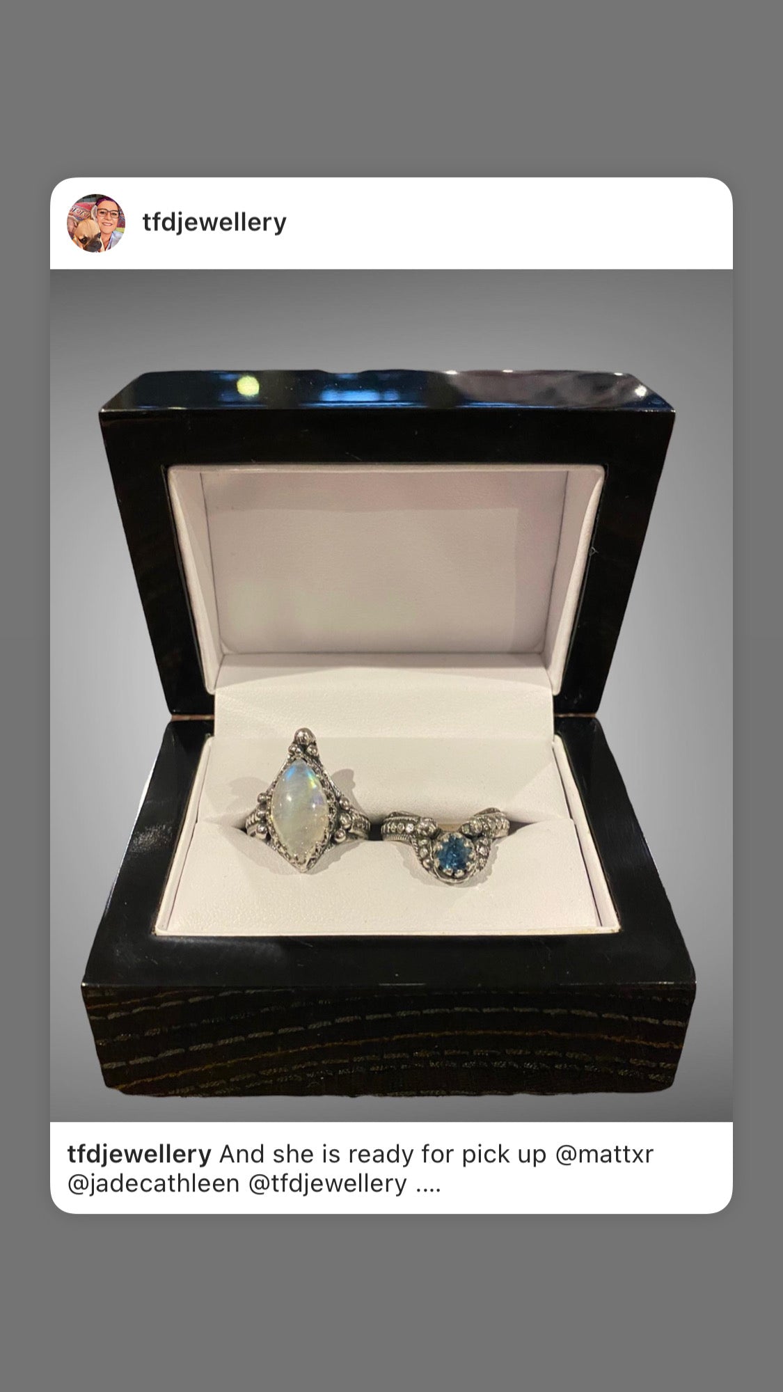 Bespoke Sterling Silver Engagement Wedding Ring Set sold