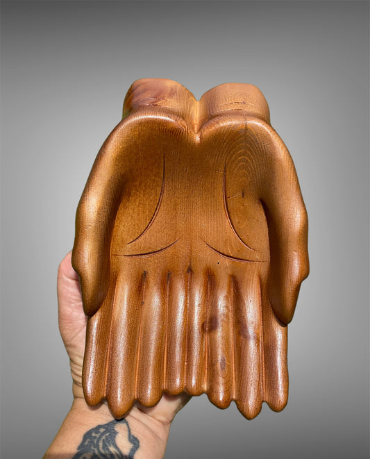 Wooden Double Hand Bowl