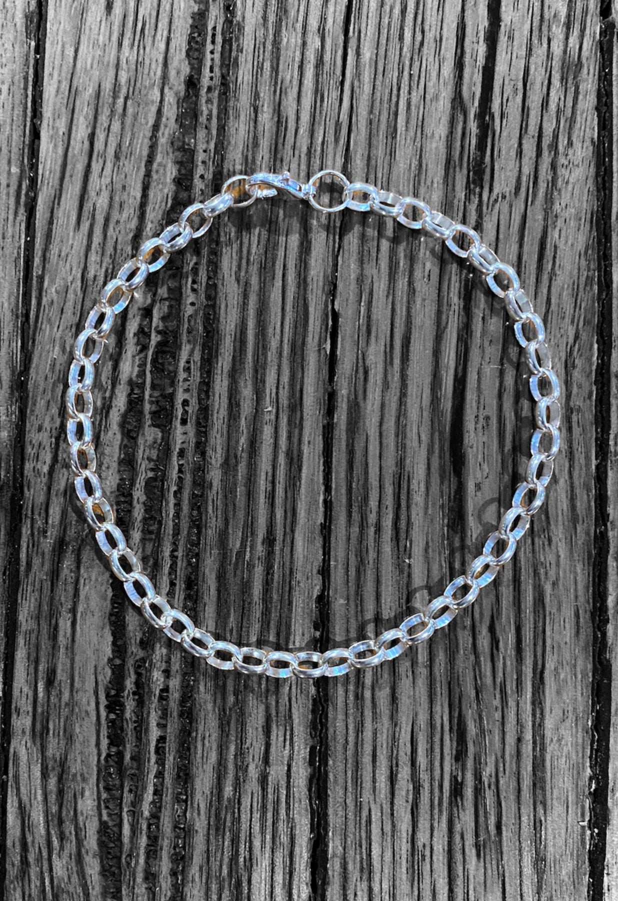 Sterling Silver Belcher Link Anklets
