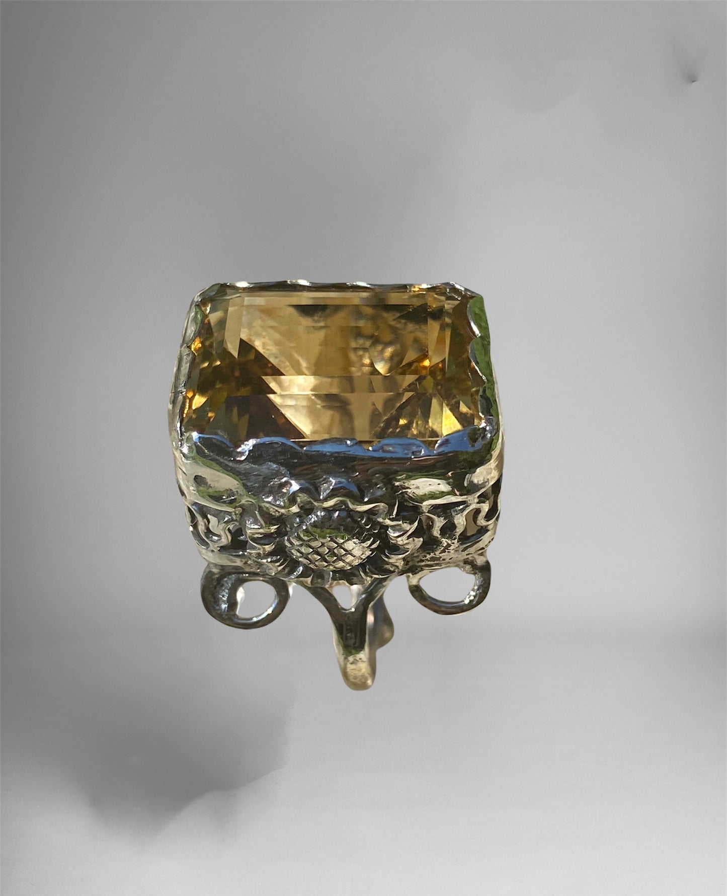 Custom Statement Citrine Cocktail Ring sold