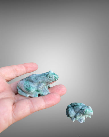 African Jade Frog Figurine