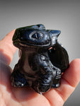 Natural Gemstone Crystal Carved Toothless Dragon - Night Fury