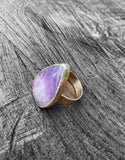 Handmade Pear Shaped Amethyst Ring