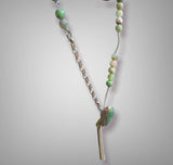 Chrysoprase and sterling silver pendant