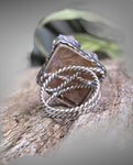Hanmade Natural Amethyst Crystal Ring