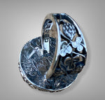 Sleeping Beauty Turquoise Inlaid Black Ammonite Ring SOLD