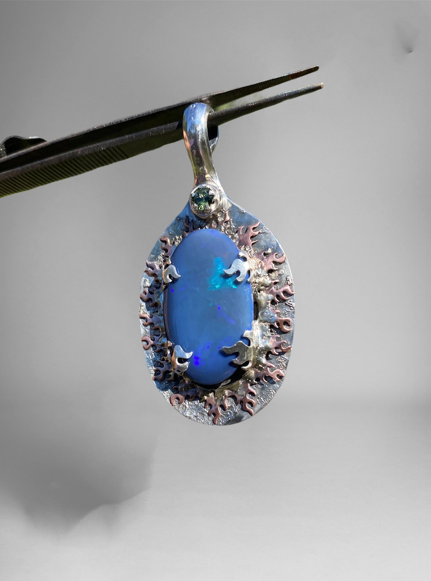 Commission Roy - Handmade Lightning Ridge Opal Pendant sold