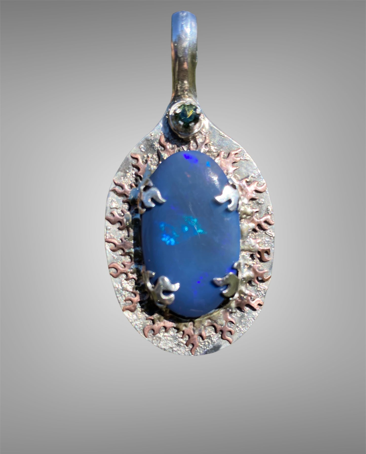 Commission Roy - Handmade Lightning Ridge Opal Pendant sold