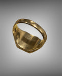 Vintage American Black Onyx 10K Gold Signet Ring