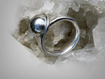 Vintage EPNS Fork Handle Ring with Sterling Silver Dome