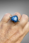 Blue Kyanite Heart Ring