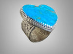 Heart Shaped Kingman Turquoise Ring