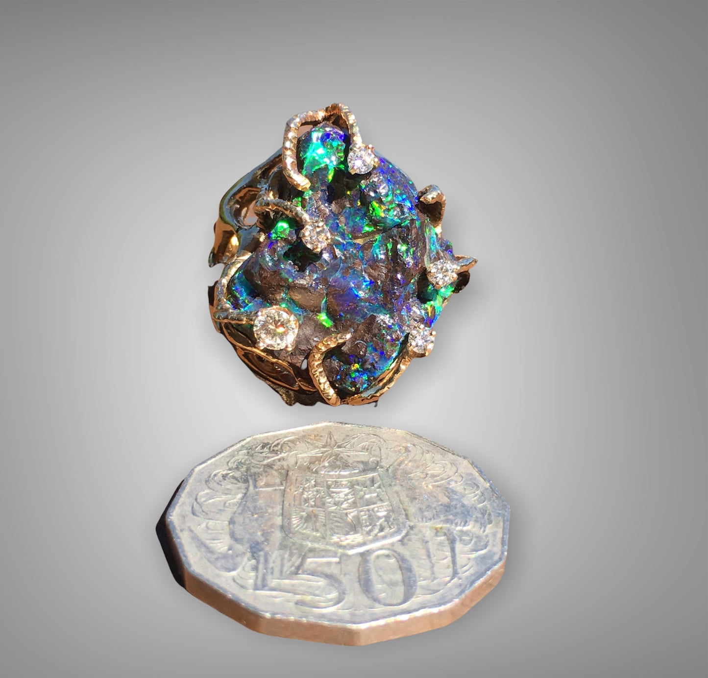 Liberace Opal and Diamond Ring sold