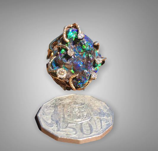 Liberace Opal and Diamond Ring sold