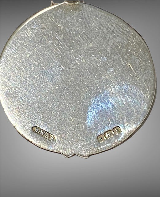 Vintage Birmingham Solid Silver Fob Football Scene c1922