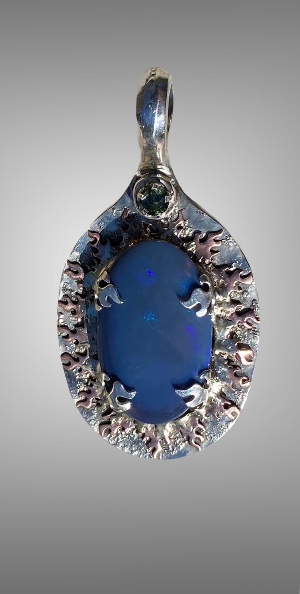 Commission Roy - Handmade Lightning Ridge Opal Pendant sold