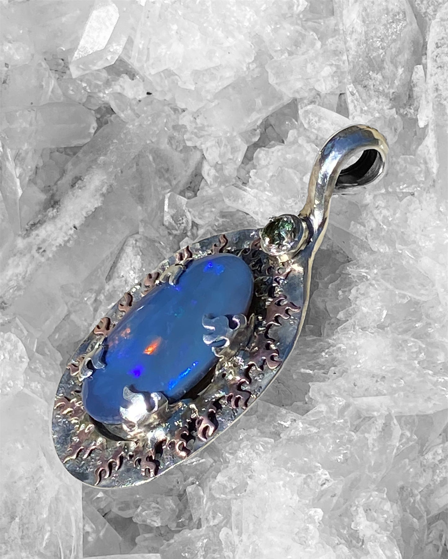 Commission Roy - Handmade Lightning Ridge Opal Pendant sold