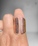 Handmade Copper Viking Textured Ring