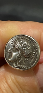 Vintage Crete Itanos Silver Coin c 320-270 AC Cufflinks