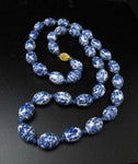 STUNNING VINTAGE CHINESE PORCELAIN BEAD NECKLACE Circa 1930's